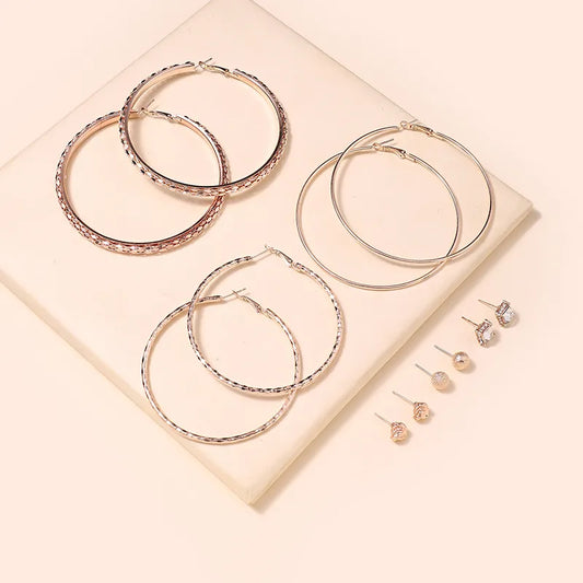Trendy Hoop Earrings Combo – Stylish Pair for Women