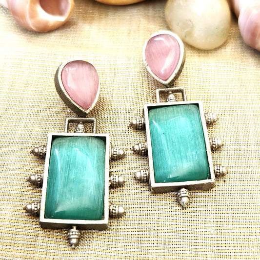 Mirage - Beautiful two colors oxidize dangle drop earing