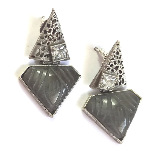 Mirage - Beautiful triangle oxidase earrings | stylish unique beautiful oxidize earrings…
