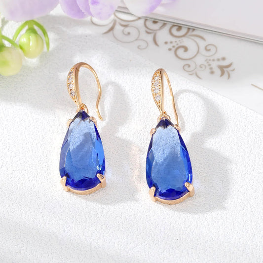 Mirage Vintage Style Water Drop Earrings Inlaid Crystal Inlaid Zircon Crystal.