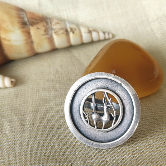 Mirage Georg Jensen Silver Deer Ring