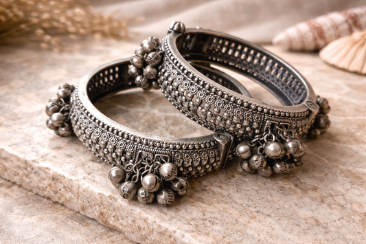 Antique Oxidized Ghungroo Bangles