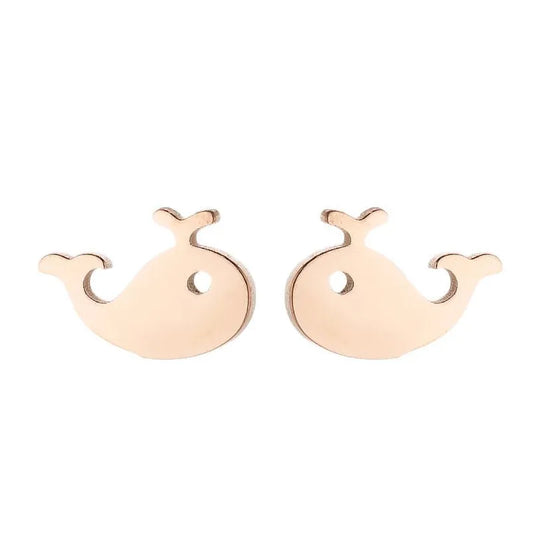 Simple Style Animal 304 Stainless Steel No Inlaid 18K Gold Plated Ear Studs
