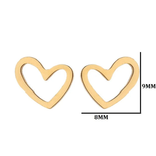 Simple Style Geometric 304 Stainless Steel No Inlaid 18K Gold Plated Ear Studs