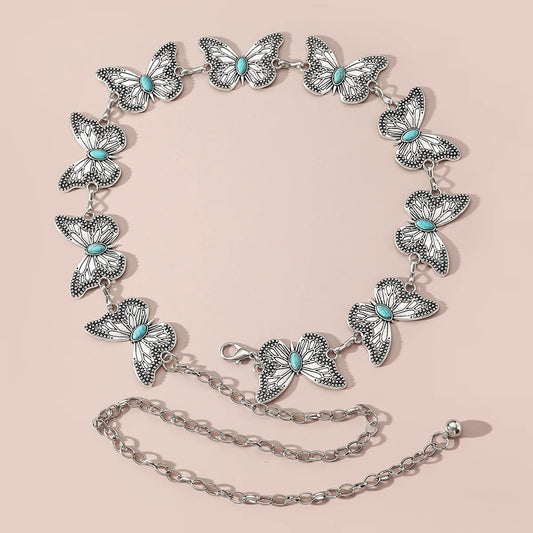Women’s Retro Bohemian Butterfly Metal Waist Chain