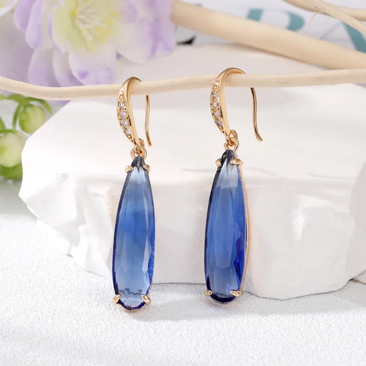 Long Crystal Drop Earrings for Women | The Mirage Fashion