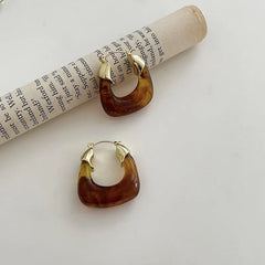 French style u shape alloy plating women's earrings