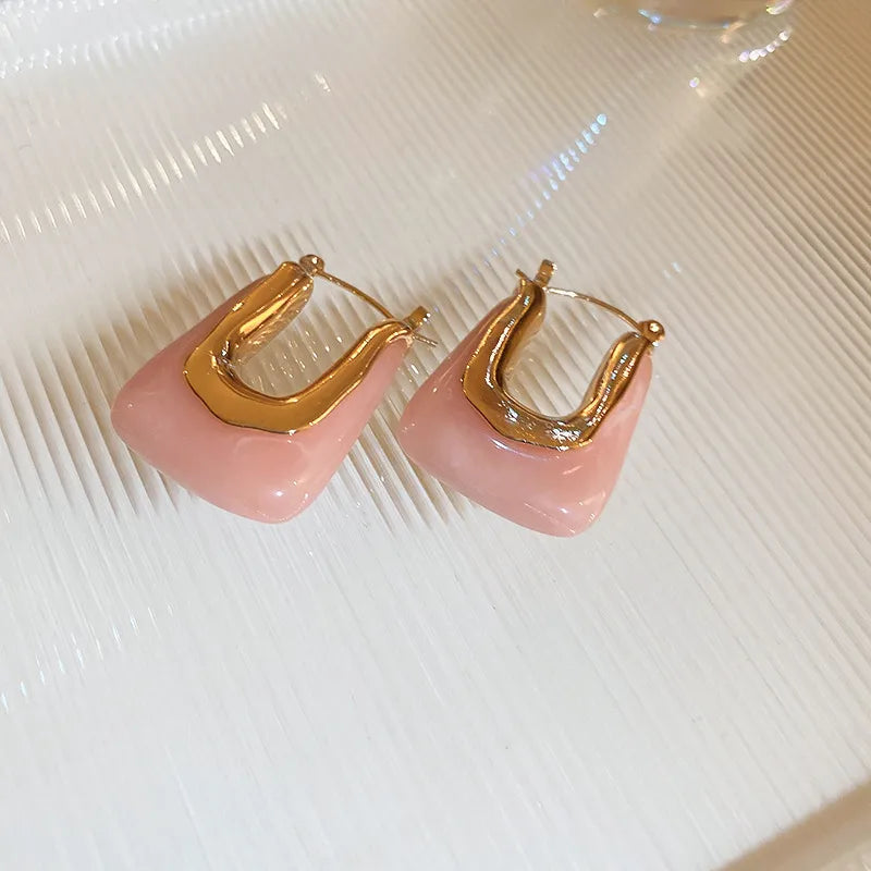 French style u shape alloy plating women's earrings