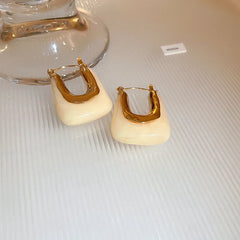 French style u shape alloy plating women's earrings