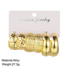COMBO OF 3 GOLDEN BALI EARINGS