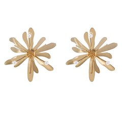 1 pair fashion flower metal stoving varnish women's ear studs