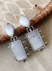 Mirage  -Beautiful   oxidize dangle drop earing in unique color monzonite stones .