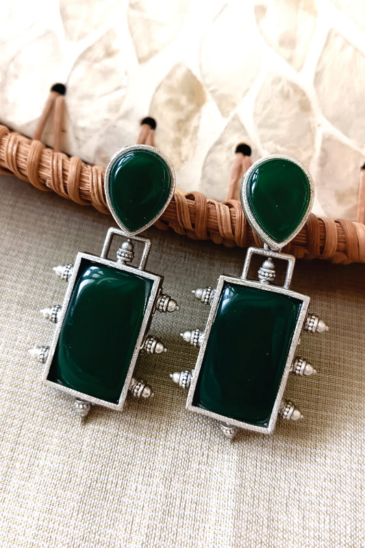 Mirage  -Beautiful   oxidize dangle drop earing in unique color monzonite stones .