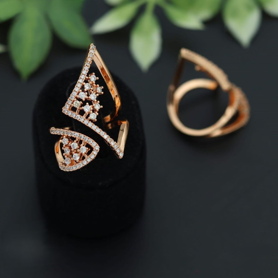 Elegant Rose Gold Plated Ring – Classic Beauty with a Modern Twist
