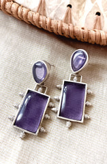 Mirage  -Beautiful   oxidize dangle drop earing in unique color monzonite stones .