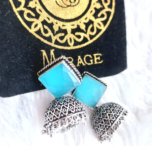 Mirage Oxidize jumki earrings
