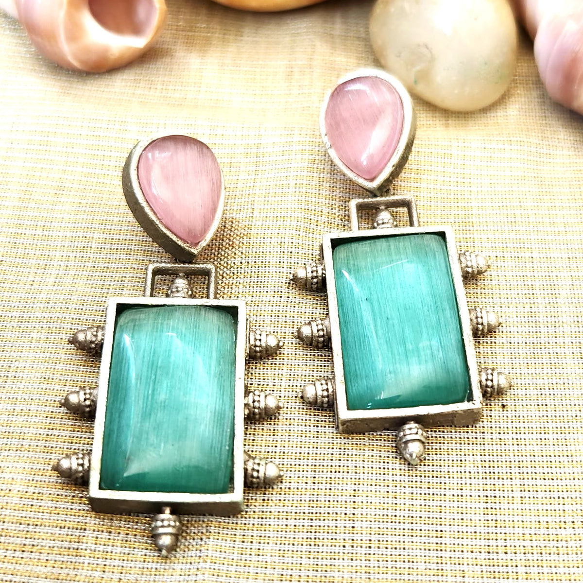 Mirage - Beautiful two colors oxidize dangle drop earing
