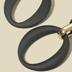 Black & Gold Geometric Drop Earrings for Women | Statement Jewellery by The Mirage Fashion