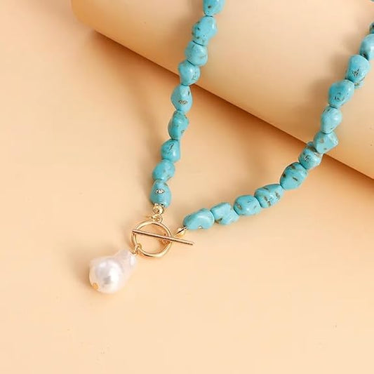 Mirage Green Pearl Chain Set | Sterling Silver & Brilliant Lustre Pearls | Lovely Gift for Women & Girls