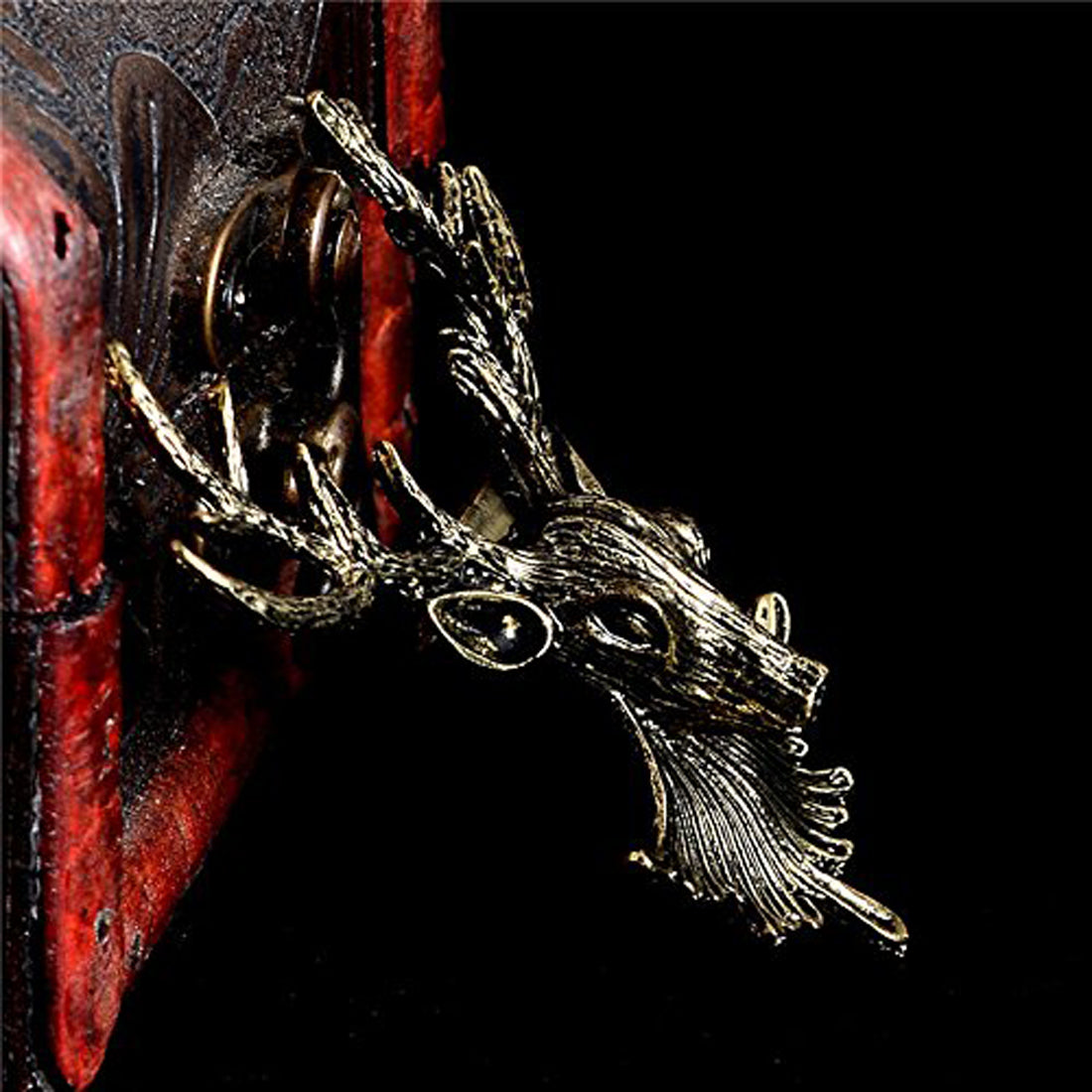 Vintage Stag Head Brooch – Antique Finish Deer Lapel Pin Statement Jewelry