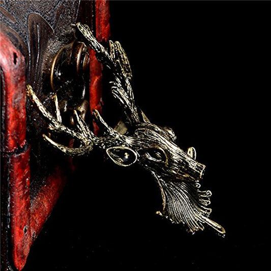 Vintage Stag Head Brooch – Antique Finish Deer Lapel Pin Statement Jewelry