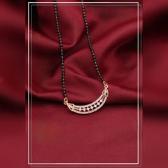 Mirage -  Simple Elegant Crystal Mangalsutra with  Chain and Diamond-Studded Pendant