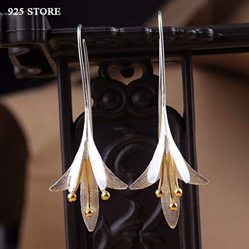 Long Flower Drop Earrings Female Handmade Flower Earrings Long Flower Drop Earrings Female High Quality Handmade Flower Earrings