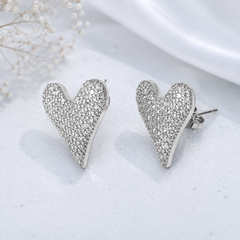 Anti Tarnish Heart Earrings