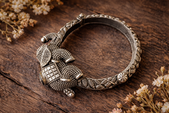 Oxidised Elephant Kada for Women   – The Mirage Fashion  (Single Pic)