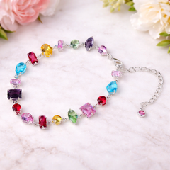 Multicolored gemstone bracelet  