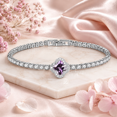 Clover Crystal Tennis Bracelet for Women  Adjustable Charm Bracelet  The Mirage Fashion 
