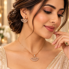 trendy rose gold earrings for party wear