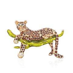 Luxury Leopard Brooch | Designer Animal Brooch in Gold Finish – The Mirage Fashion
