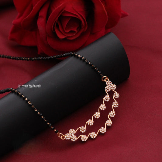 Golden floral traditional Mangal sutra 