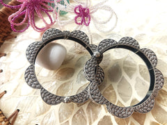 Antique Oxidized Floral  Motif Bangles – Traditional Ethnic Jewelry  (Single Pic)