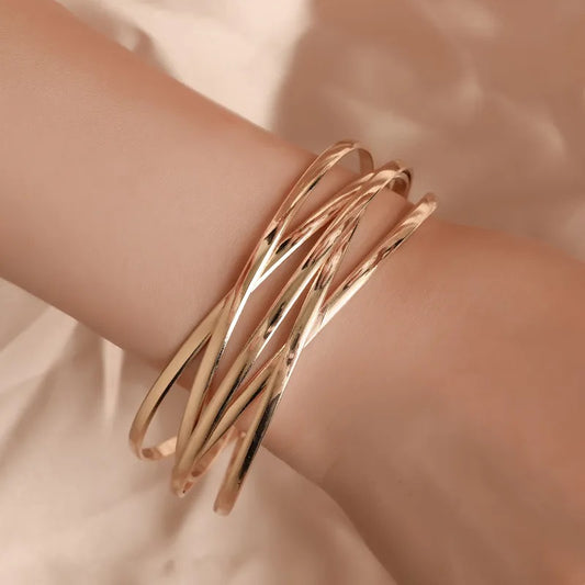 Mirage Rosegold plated bangle shape bracelet