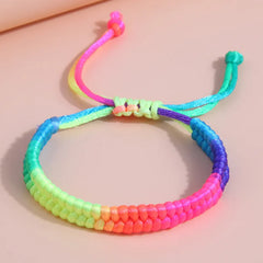 Mirage Multicolor Weaving Color Braided String Bracelet