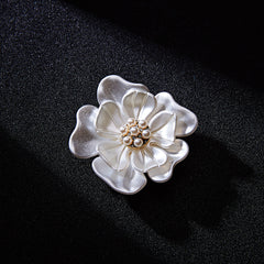 Elegant Pearl Flower Brooch for Women | Luxury Floral Statement Brooch – The Mirage Fashion