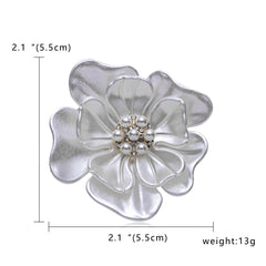 Elegant Pearl Flower Brooch for Women | Luxury Floral Statement Brooch – The Mirage Fashion