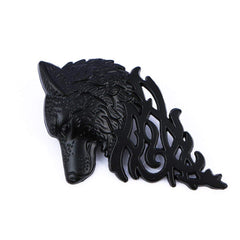 MIRAGE - Antique bronse Charming Vintage Men Punk Wolf Badge Pin Brooch |Game of Thrones Stark Wolf brooches for men latest | tie pin for men