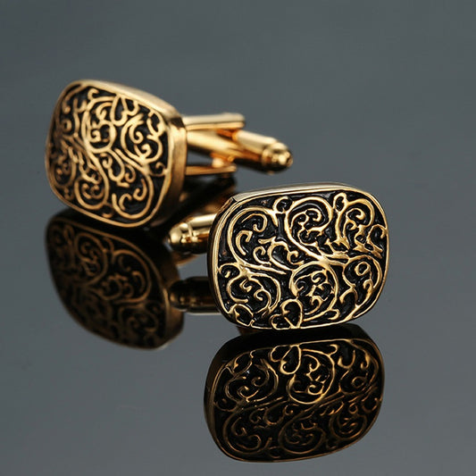 Royal Antique Gold Filigree Cufflinks for Men | Luxury Statement Cufflinks