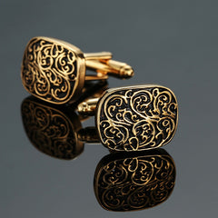 Royal Antique Gold Filigree Cufflinks for Men | Luxury Statement Cufflinks