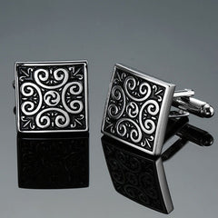 Mirage Black Metal Art Cufflinks