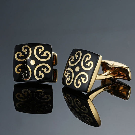 Mirage Gold Metal Art Cufflinks