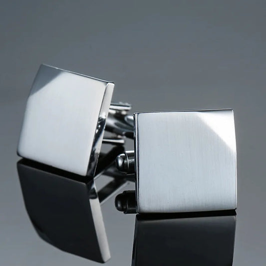 Classic Square Sterling Silver Cufflinks