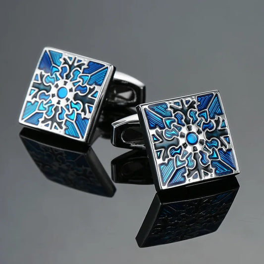 Elegant Men's Cufflinks with Persian Decorative Design