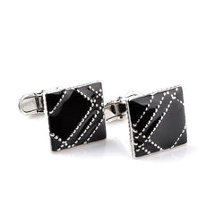 Square-Shape Metal Cufflinks