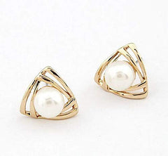 Mirage Enchanting Light Weight Tringle Pearl  Earrings