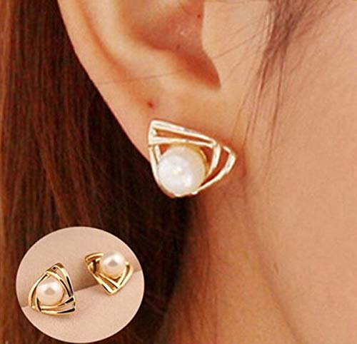 Mirage Enchanting Light Weight Tringle Pearl  Earrings