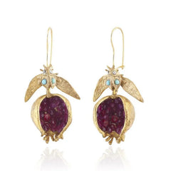 Mirage  Golden Pomegranate drop earing